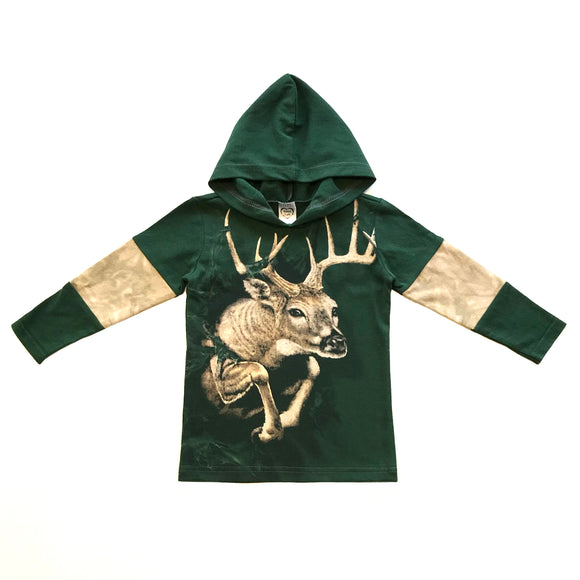 Rework Deer Hooded T-Shirt - size 2