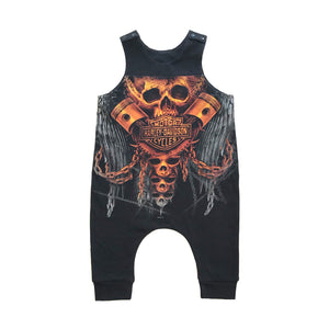 Rework Harley Davidson Sleeveless Jumpsuit - size 0 (6-12 months)