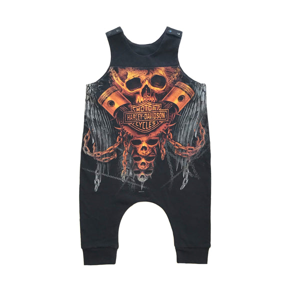 Rework Harley Davidson Sleeveless Jumpsuit - size 0 (6-12 months)