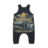 Rework Harley Davidson Sleeveless Jumpsuit - size 0 (6-12 months)