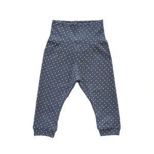 Rework Blue Polka Dot Joggers - size 0 (12-18 months)