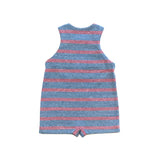 Rework Blue Stripe Sleeveless Romper - size 000 (0-3 months)