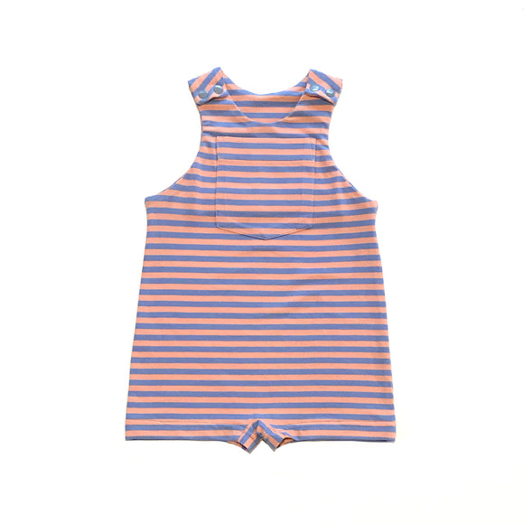 Rework Peach Stripe Sleeveless Romper - size 00 (3-6 months)