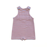 Rework Peach Stripe Sleeveless Romper - size 00 (3-6 months)