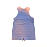 Rework Peach Stripe Sleeveless Romper - size 00 (3-6 months)