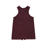 Rework Maroon Print Sleeveless Romper - size 0 (6-12 months)