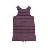 Rework Purple Stripe Sleeveless Romper - size 2