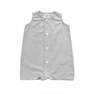 Rework Grey Stripe Woven Romper - size 00 (3-6 months)