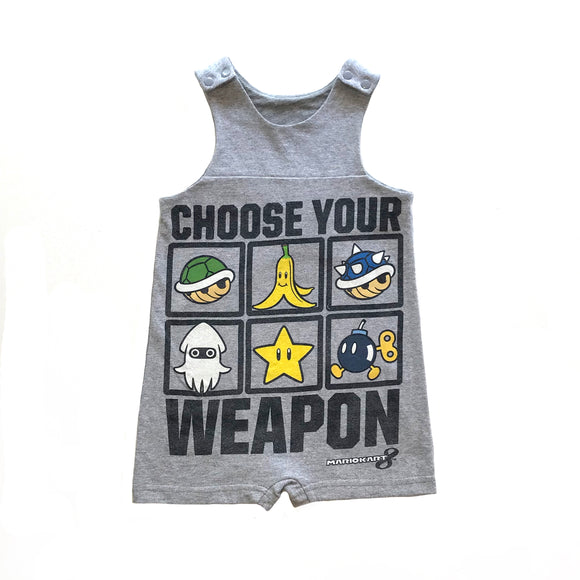 Rework Mario Kart Sleeveless Romper - size 2