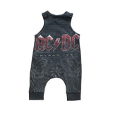 Rework ACDC Sleeveless Jumpsuit - size 000 (0-3 months)