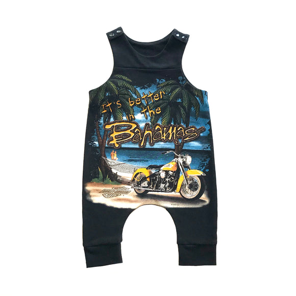 Rework Harley Davidson Sleeveless Jumpsuit - size 000 (0-3 months)