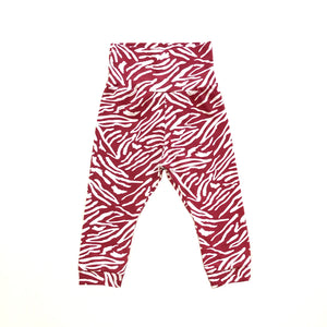 Rework Red Zebra Print Joggers - size 1