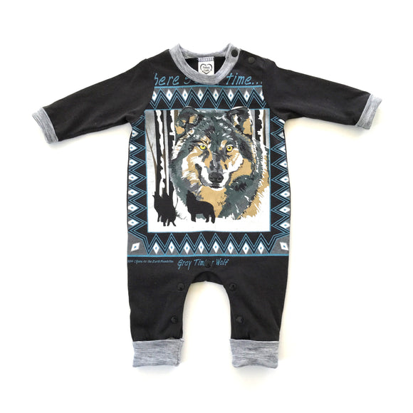 Rework Wolf Jumpsuit - size 000 (0-3 months)